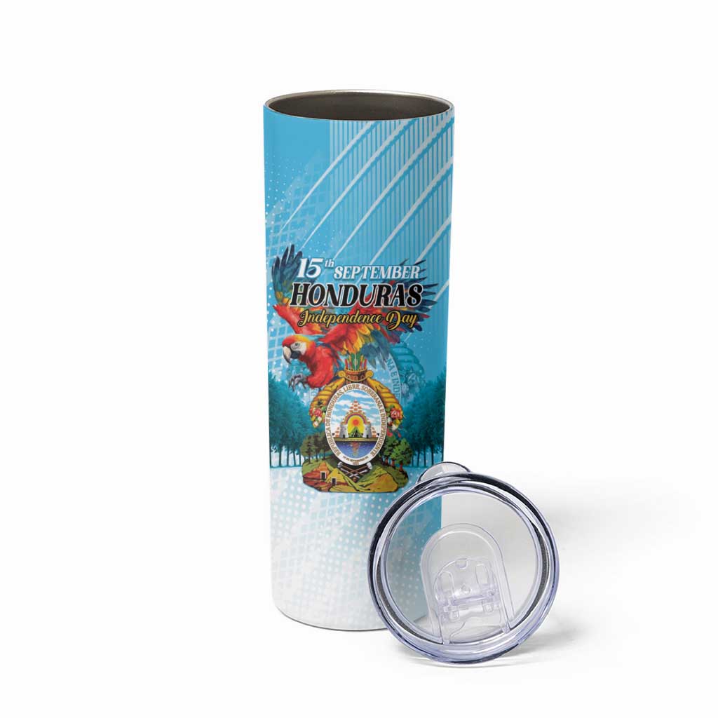 Personalized Honduras Independence Day 1821 Skinny Tumbler Libre Soberana e Independiente - Wonder Print Shop
