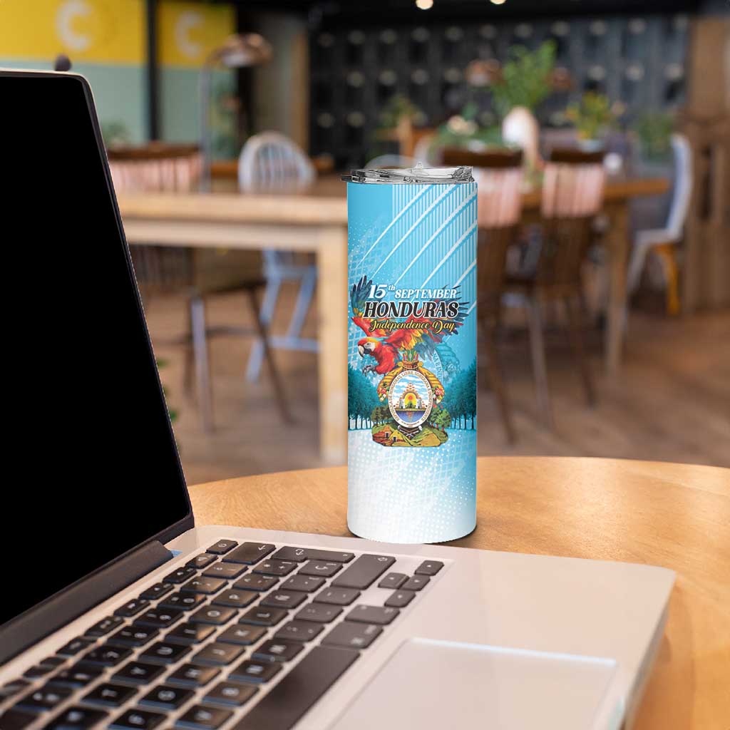 Personalized Honduras Independence Day 1821 Skinny Tumbler Libre Soberana e Independiente - Wonder Print Shop
