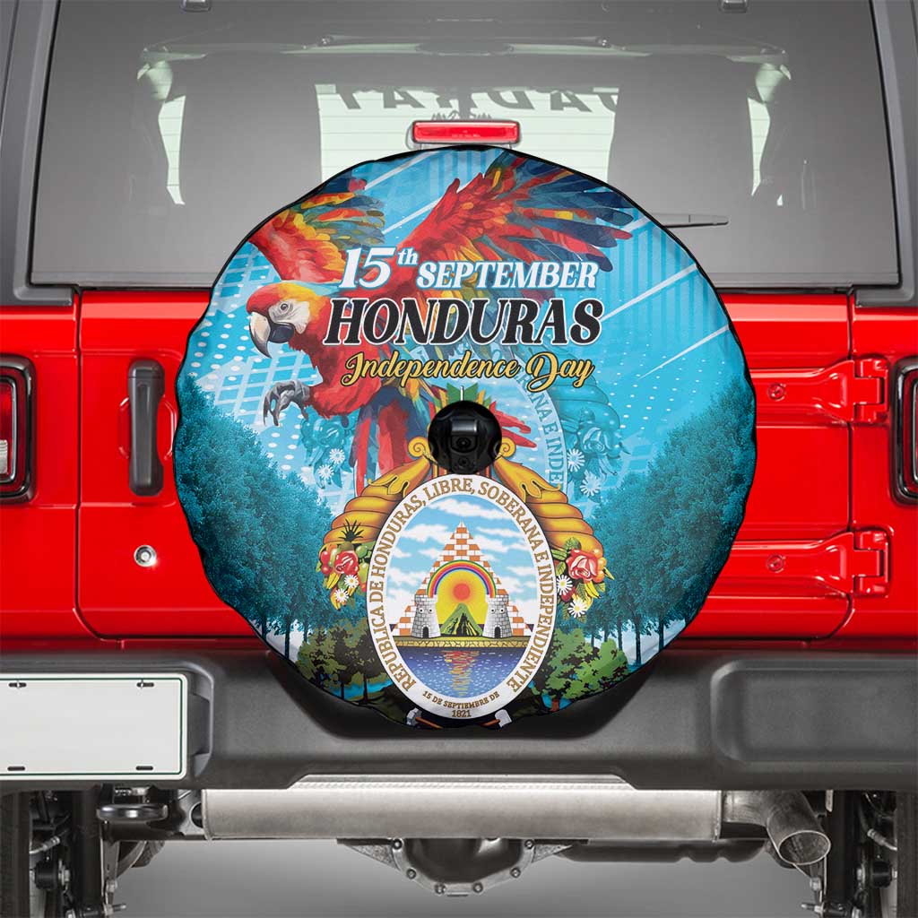 Honduras Independence Day 1821 Spare Tire Cover Libre Soberana e Independiente - Wonder Print Shop