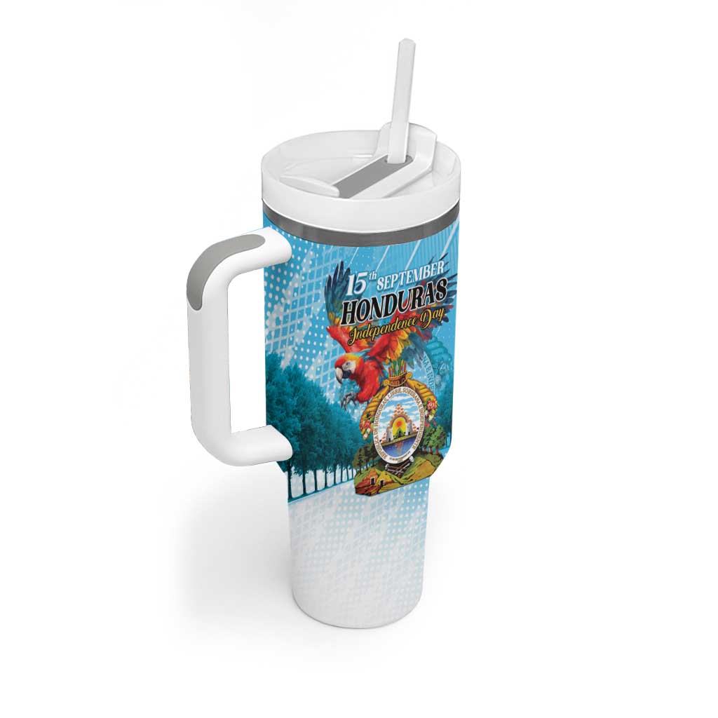 Personalized Honduras Independence Day 1821 Tumbler With Handle Libre Soberana e Independiente - Wonder Print Shop