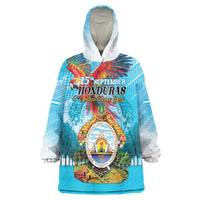 Personalized Honduras Independence Day 1821 Wearable Blanket Hoodie Libre Soberana e Independiente - Wonder Print Shop
