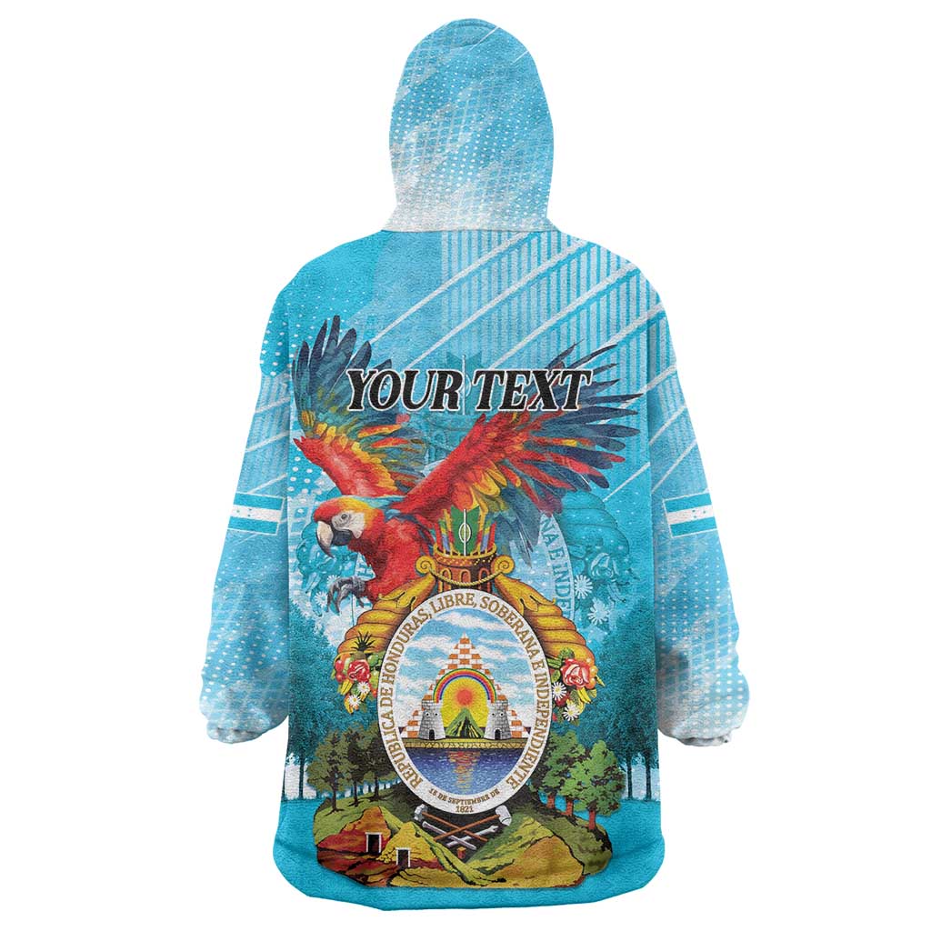 Personalized Honduras Independence Day 1821 Wearable Blanket Hoodie Libre Soberana e Independiente - Wonder Print Shop