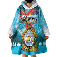Personalized Honduras Independence Day 1821 Wearable Blanket Hoodie Libre Soberana e Independiente - Wonder Print Shop