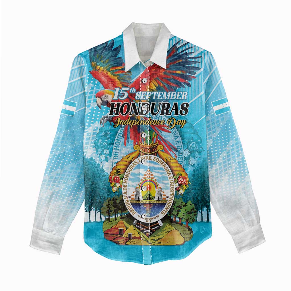 Personalized Honduras Independence Day 1821 Women Casual Shirt Libre Soberana e Independiente - Wonder Print Shop