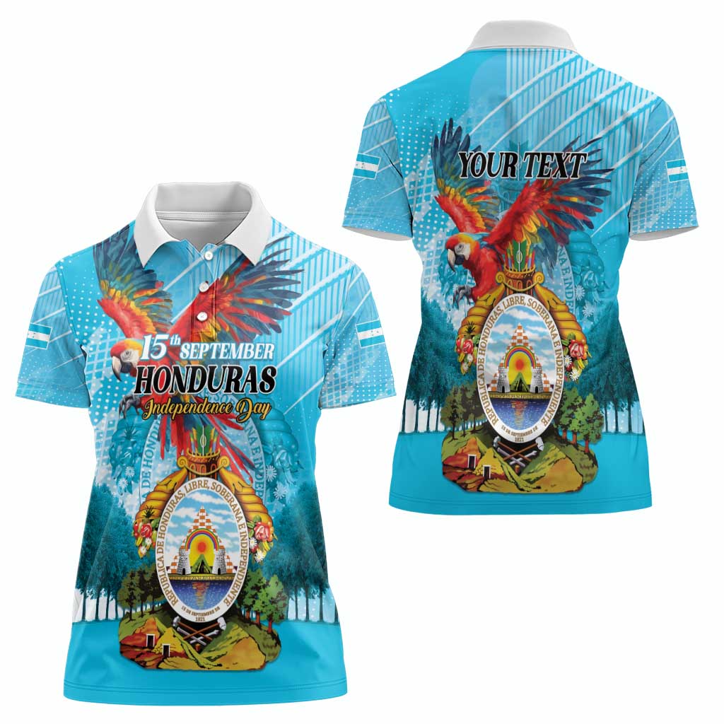 Personalized Honduras Independence Day 1821 Women Polo Shirt Libre Soberana e Independiente - Wonder Print Shop
