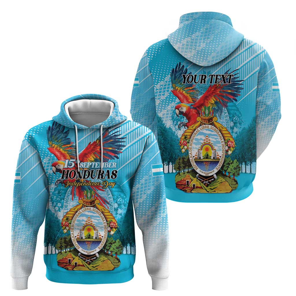 Personalized Honduras Independence Day 1821 Zip Hoodie Libre Soberana e Independiente - Wonder Print Shop