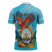 Personalized Honduras Independence Day 1821 Zipper Polo Shirt Libre Soberana e Independiente - Wonder Print Shop