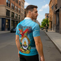 Personalized Honduras Independence Day 1821 Zipper Polo Shirt Libre Soberana e Independiente - Wonder Print Shop