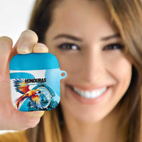 Honduras 1821 AirPods Case Scarlet Macaw Sky Blue Color - Wonder Print Shop