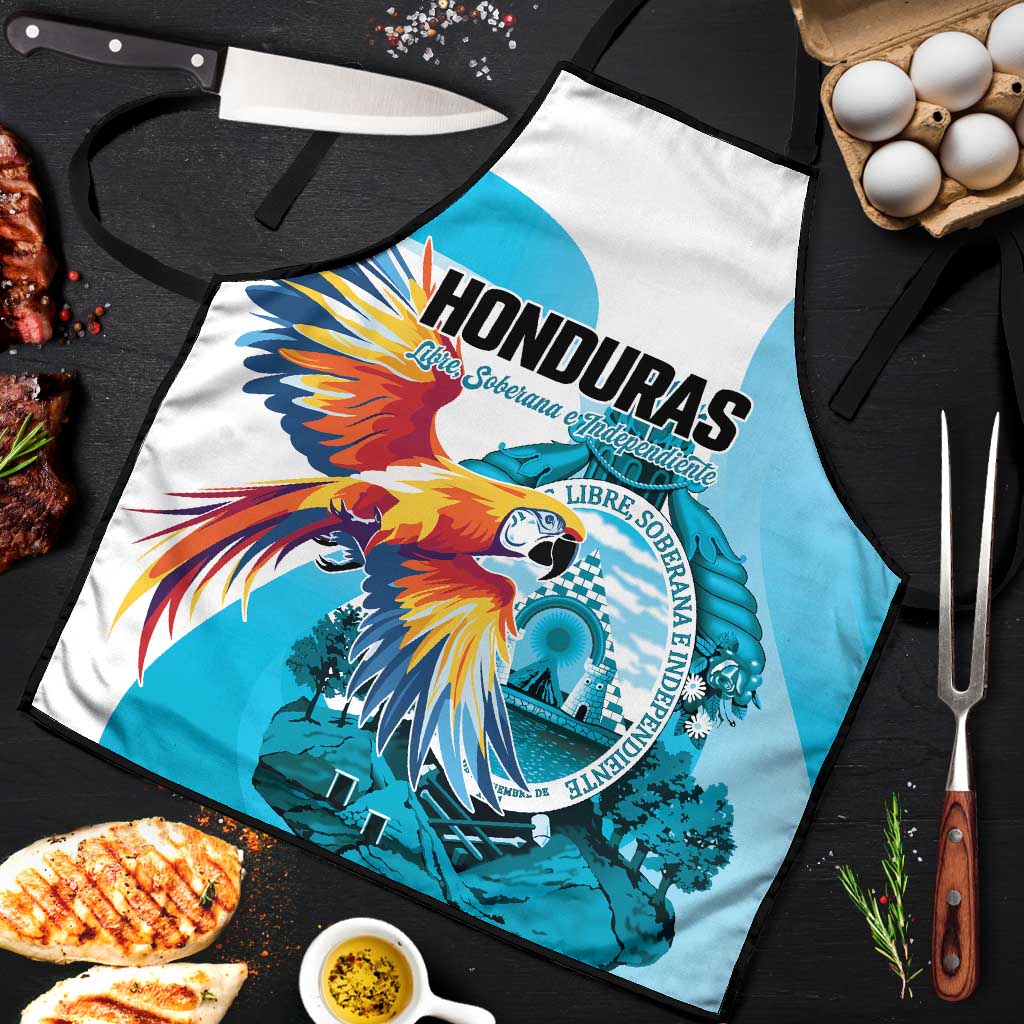 Honduras 1821 Apron Scarlet Macaw Sky Blue Color - Wonder Print Shop