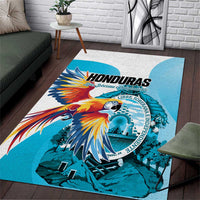 Honduras 1821 Area Rug Scarlet Macaw Sky Blue Color - Wonder Print Shop