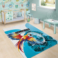 Honduras 1821 Area Rug Scarlet Macaw Sky Blue Color - Wonder Print Shop