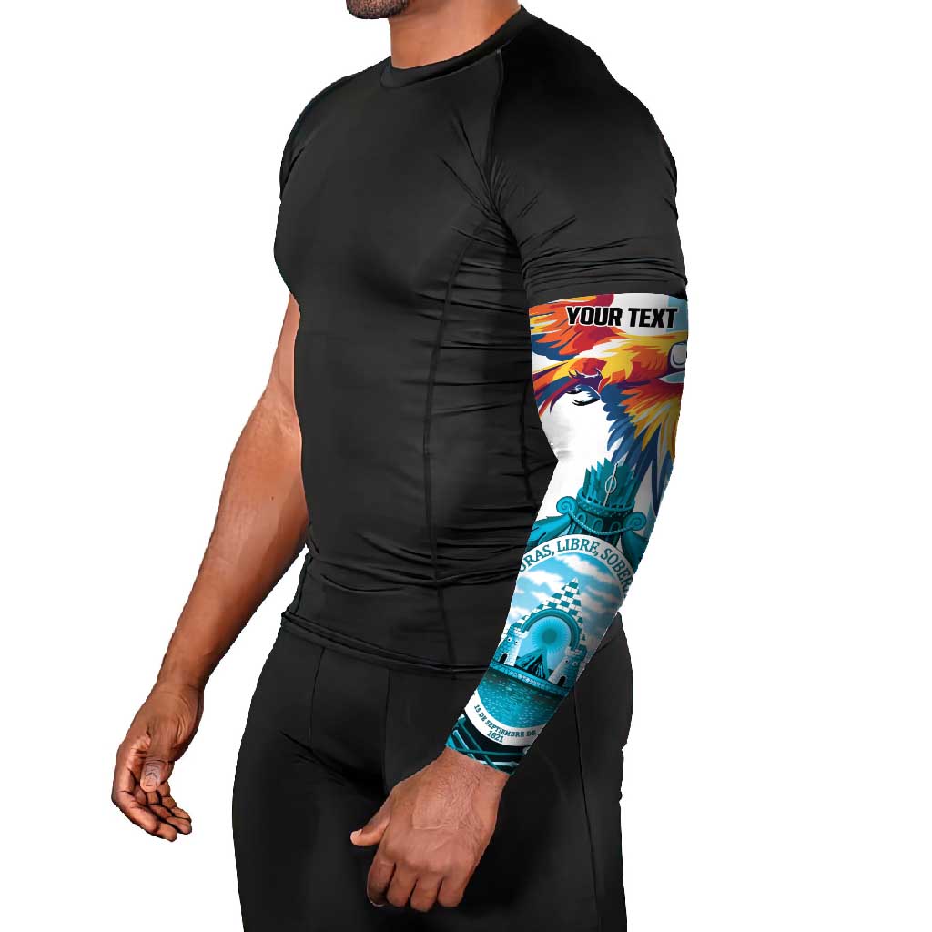 Honduras 1821 Arm Sleeves Scarlet Macaw Sky Blue Color - Wonder Print Shop