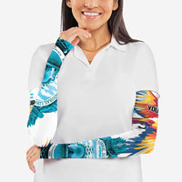 Honduras 1821 Arm Sleeves Scarlet Macaw Sky Blue Color - Wonder Print Shop