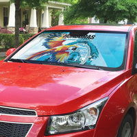 Honduras 1821 Auto Sun Shade Scarlet Macaw Sky Blue Color - Wonder Print Shop