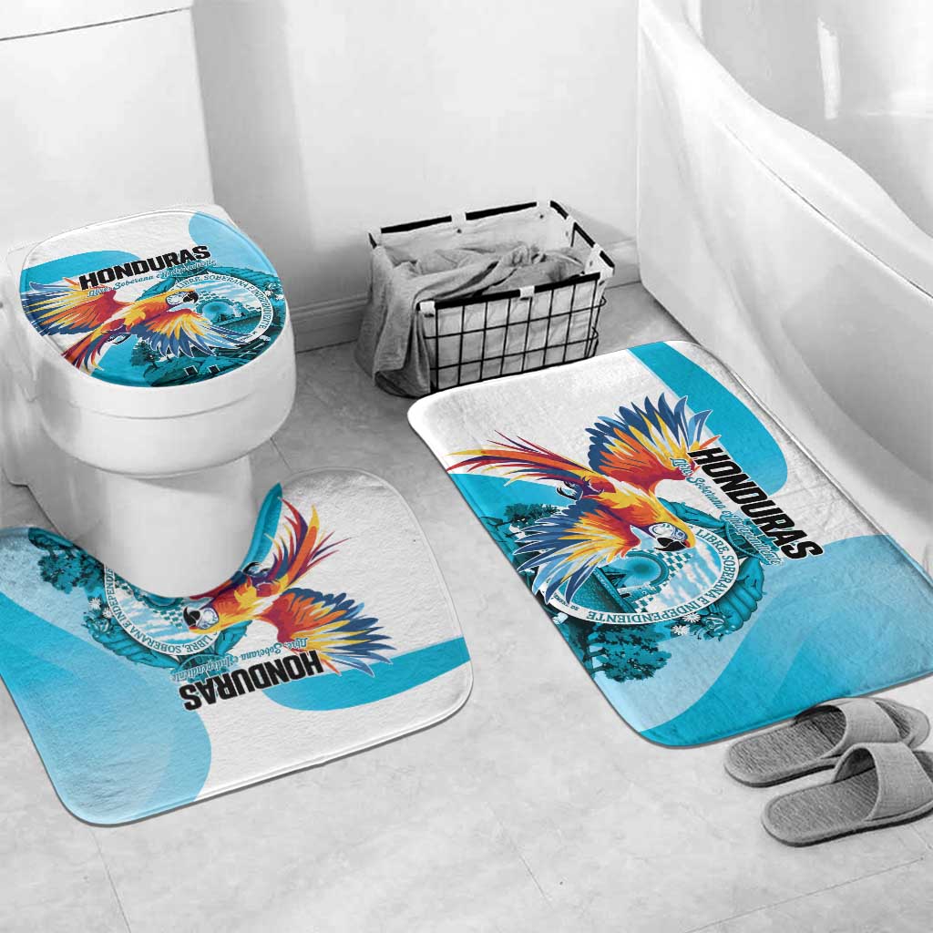 Honduras 1821 Bathroom Set Scarlet Macaw Sky Blue Color - Wonder Print Shop
