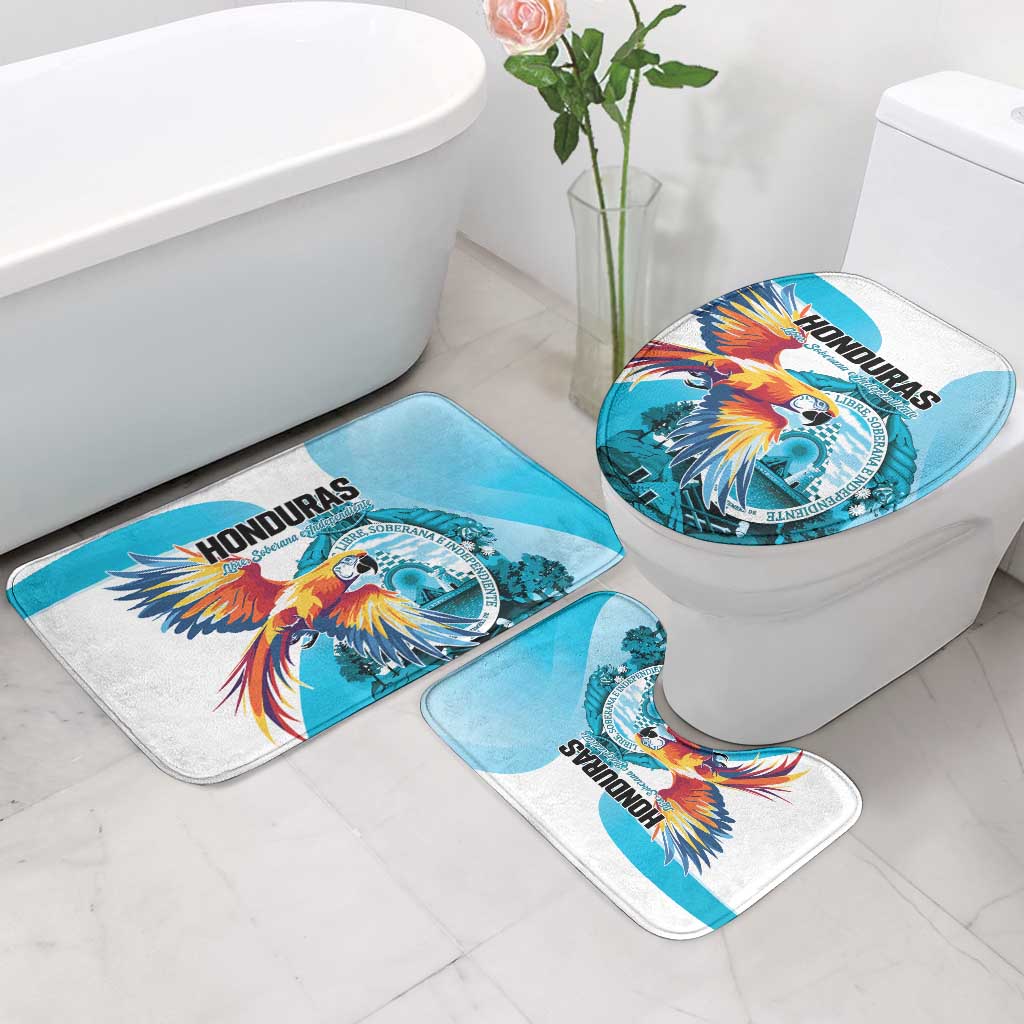 Honduras 1821 Bathroom Set Scarlet Macaw Sky Blue Color - Wonder Print Shop