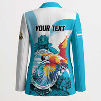 Personalized Honduras 1821 Blazer Scarlet Macaw Sky Blue Color - Wonder Print Shop