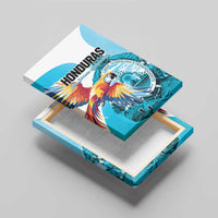 Honduras 1821 Canvas Wall Art Scarlet Macaw Sky Blue Color - Wonder Print Shop