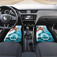 Honduras 1821 Car Mats Scarlet Macaw Sky Blue Color - Wonder Print Shop