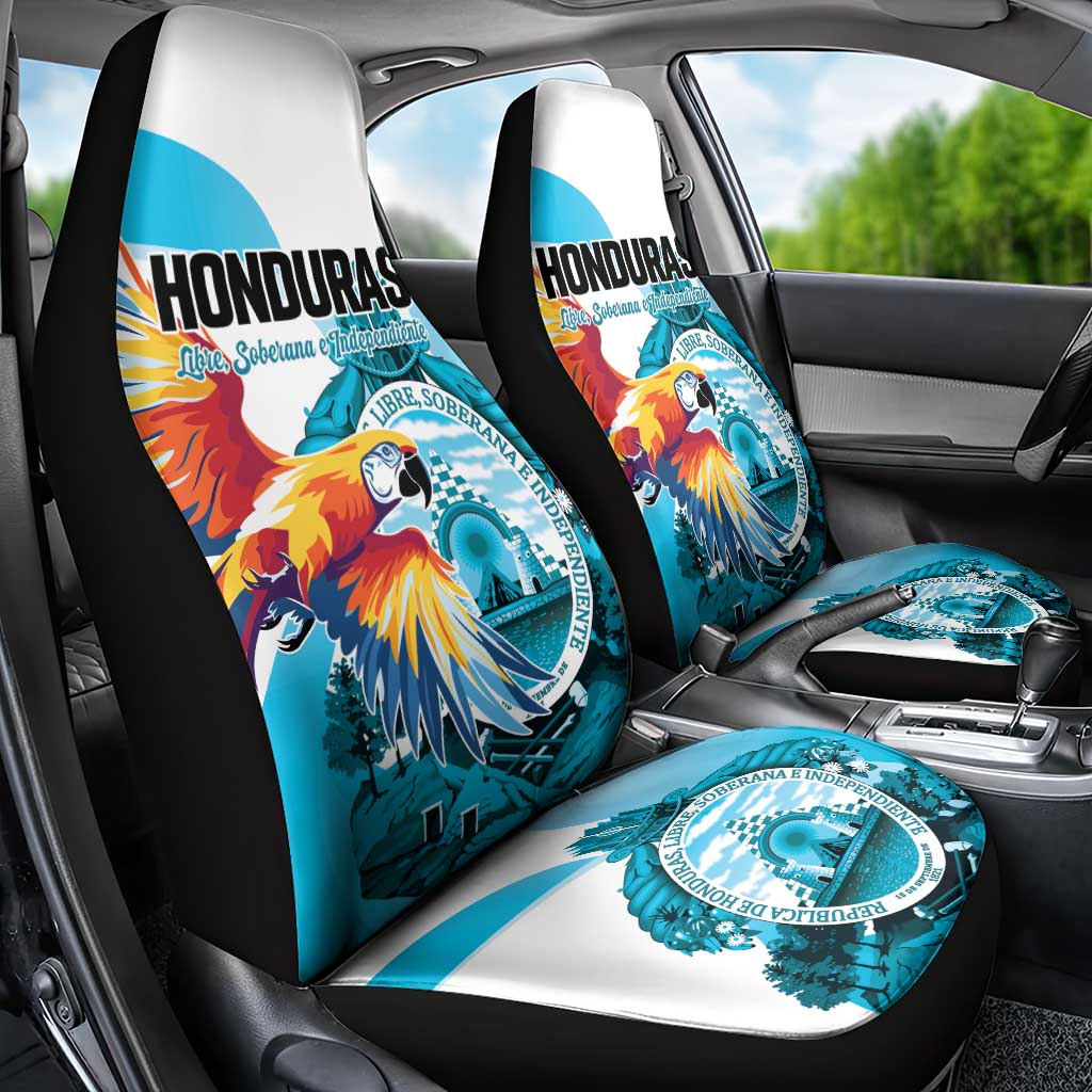 Honduras 1821 Car Seat Cover Scarlet Macaw Sky Blue Color - Wonder Print Shop
