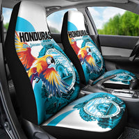 Honduras 1821 Car Seat Cover Scarlet Macaw Sky Blue Color - Wonder Print Shop