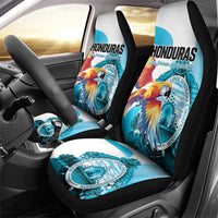 Honduras 1821 Car Seat Cover Scarlet Macaw Sky Blue Color - Wonder Print Shop