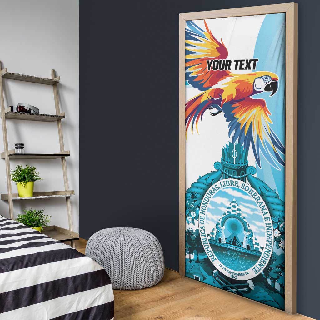 Honduras 1821 Door Cover Scarlet Macaw Sky Blue Color - Wonder Print Shop