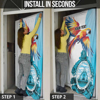 Honduras 1821 Door Cover Scarlet Macaw Sky Blue Color - Wonder Print Shop