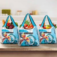 Honduras 1821 Grocery Bag Scarlet Macaw Sky Blue Color - Wonder Print Shop