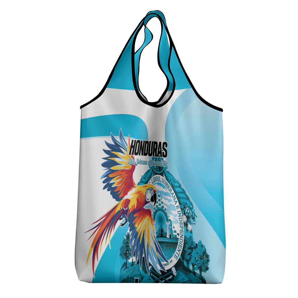 Honduras 1821 Grocery Bag Scarlet Macaw Sky Blue Color - Wonder Print Shop