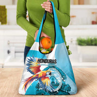 Honduras 1821 Grocery Bag Scarlet Macaw Sky Blue Color - Wonder Print Shop