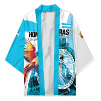 Personalized Honduras 1821 Kimono Scarlet Macaw Sky Blue Color - Wonder Print Shop