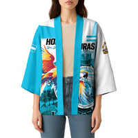 Personalized Honduras 1821 Kimono Scarlet Macaw Sky Blue Color - Wonder Print Shop