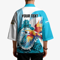 Personalized Honduras 1821 Kimono Scarlet Macaw Sky Blue Color - Wonder Print Shop