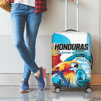 Honduras 1821 Luggage Cover Scarlet Macaw Sky Blue Color - Wonder Print Shop