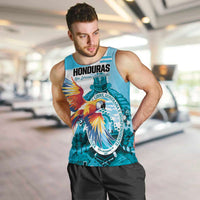Personalized Honduras 1821 Men Tank Top Scarlet Macaw Sky Blue Color - Wonder Print Shop