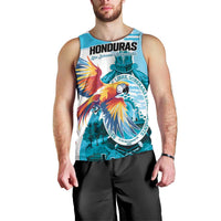 Personalized Honduras 1821 Men Tank Top Scarlet Macaw Sky Blue Color - Wonder Print Shop