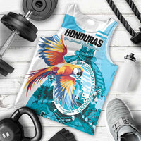 Personalized Honduras 1821 Men Tank Top Scarlet Macaw Sky Blue Color - Wonder Print Shop