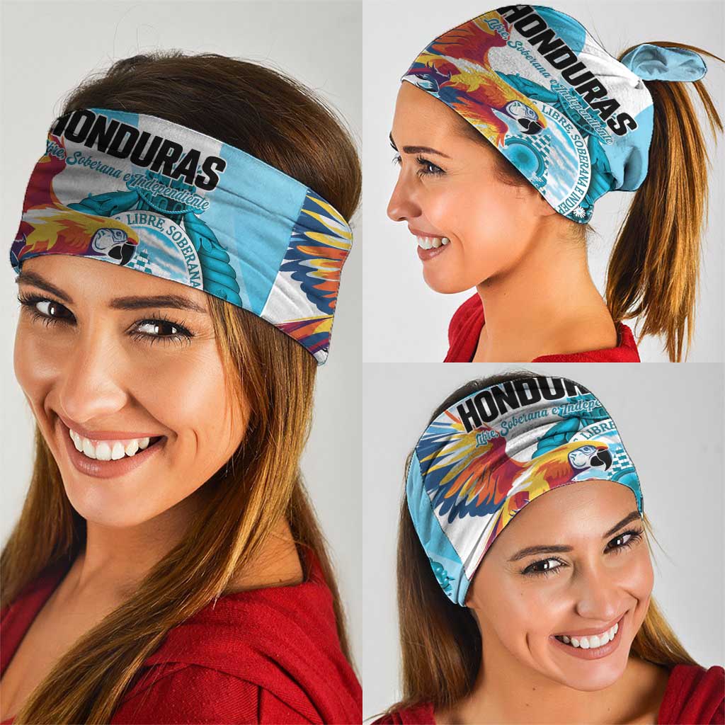 Honduras 1821 Neck Gaiter Scarlet Macaw Sky Blue Color - Wonder Print Shop