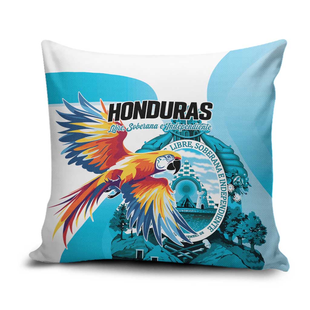 Honduras 1821 Pillow Cover Scarlet Macaw Sky Blue Color - Wonder Print Shop