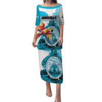 Personalized Honduras 1821 Puletasi Scarlet Macaw Sky Blue Color - Wonder Print Shop