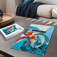 Honduras 1821 Puzzle Scarlet Macaw Sky Blue Color - Wonder Print Shop