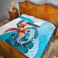 Honduras 1821 Quilt Scarlet Macaw Sky Blue Color - Wonder Print Shop