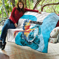 Honduras 1821 Quilt Scarlet Macaw Sky Blue Color - Wonder Print Shop