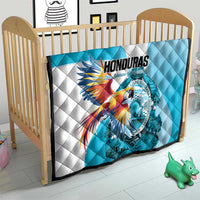 Honduras 1821 Quilt Scarlet Macaw Sky Blue Color - Wonder Print Shop