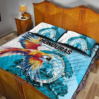 Honduras 1821 Quilt Bed Set Scarlet Macaw Sky Blue Color - Wonder Print Shop