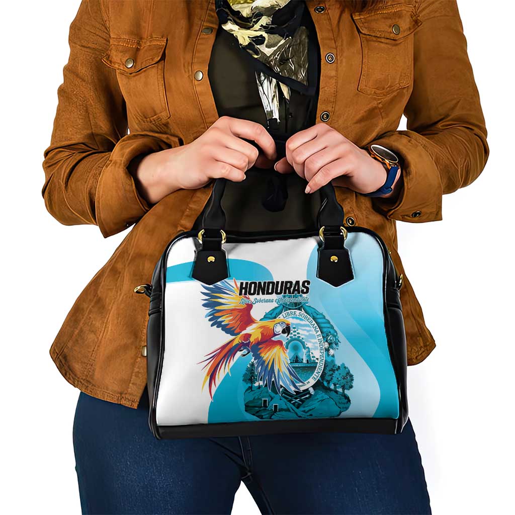 Honduras 1821 Shoulder Handbag Scarlet Macaw Sky Blue Color - Wonder Print Shop