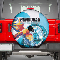 Honduras 1821 Spare Tire Cover Scarlet Macaw Sky Blue Color - Wonder Print Shop