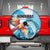 Honduras 1821 Spare Tire Cover Scarlet Macaw Sky Blue Color - Wonder Print Shop